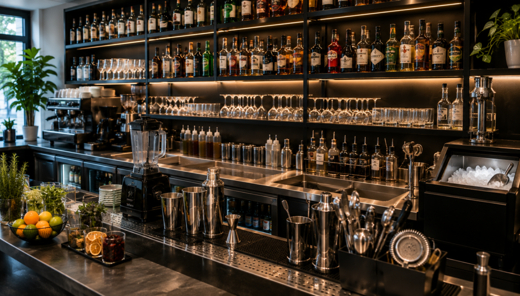 bar alanı için gerekli ekipmanlar