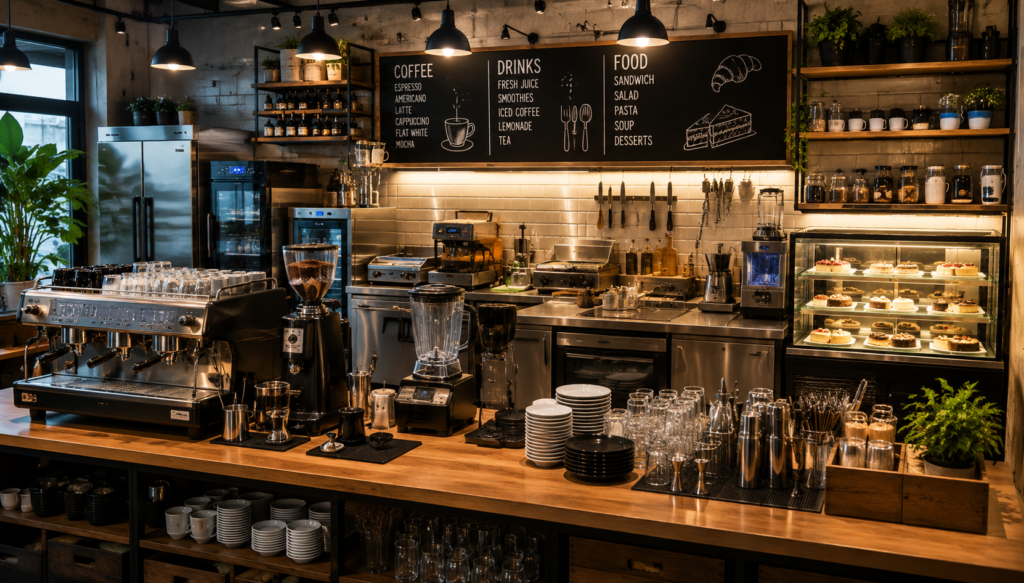 cafe açmak için gerekli malzemeler